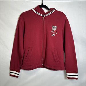 Vintage Mississippi State Bulldogs Women’s Full Zip Jacket With Hoodie Sz Large